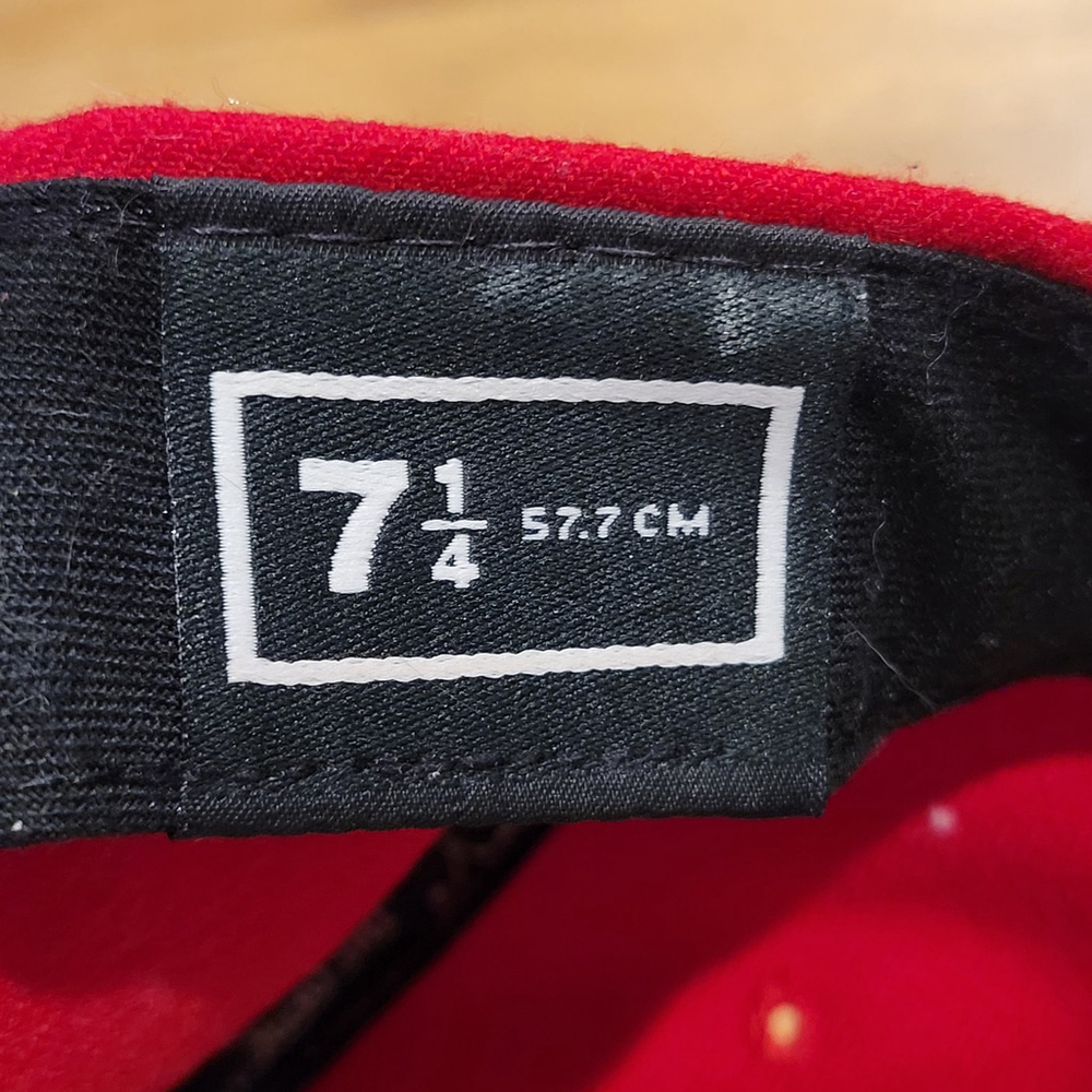 Washington Nationals Hat New Era Size 7 1/4 59Fifty Fitted Made USA Red On Field - Picture 8 of 11